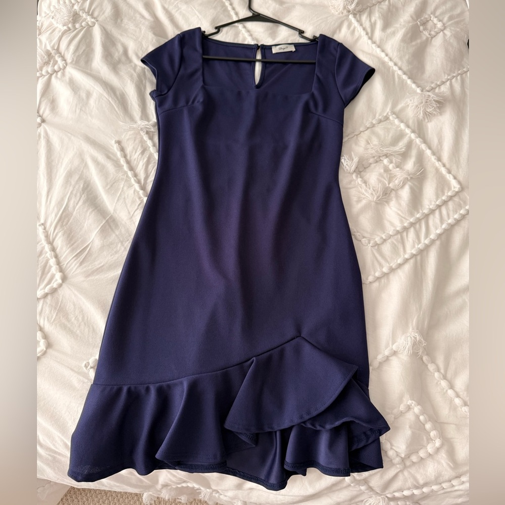 Elegant Navy Blue Dress